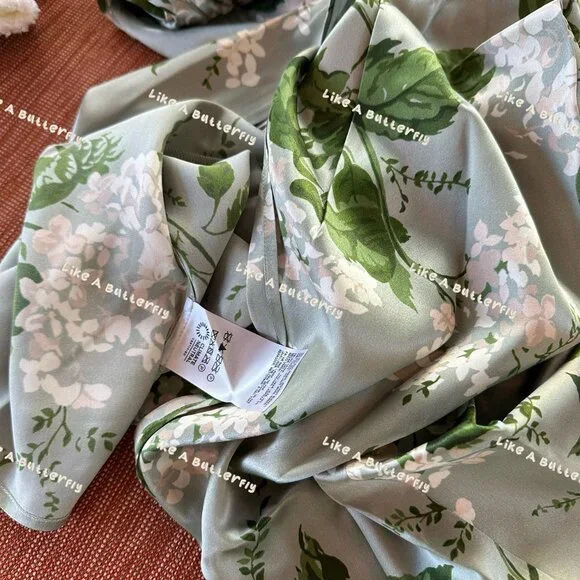 Reformation Frankie Silk Dress - Tea Garden - Picture 15 of 16